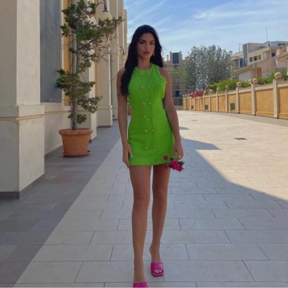 Zara Green Mini Dress